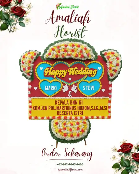 Papan Bunga Pernikahan Tahunan Baru
